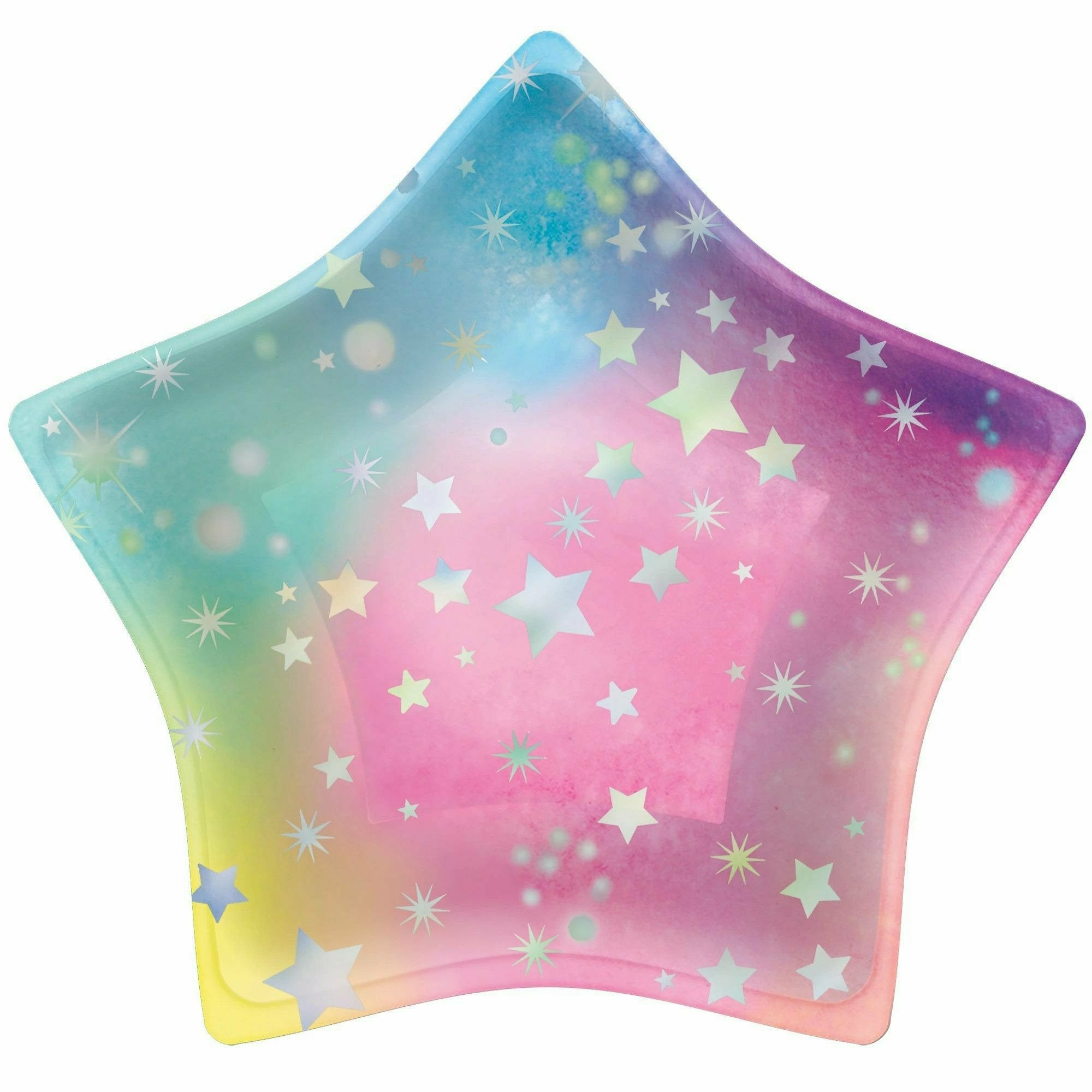 Amscan BIRTHDAY: JUVENILE Luminous 7" Iridescent Star Shaped Plates