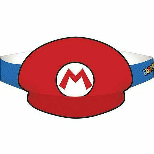 Amscan BIRTHDAY: JUVENILE Mario &amp; Luigi Party Hats 8ct - Super Mario