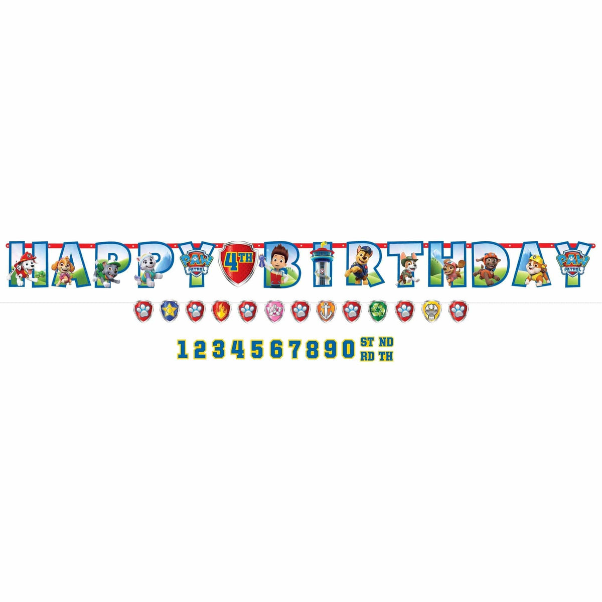 Amscan BIRTHDAY: JUVENILE Paw Patrol Personalized Jumbo Letter Banner Kit