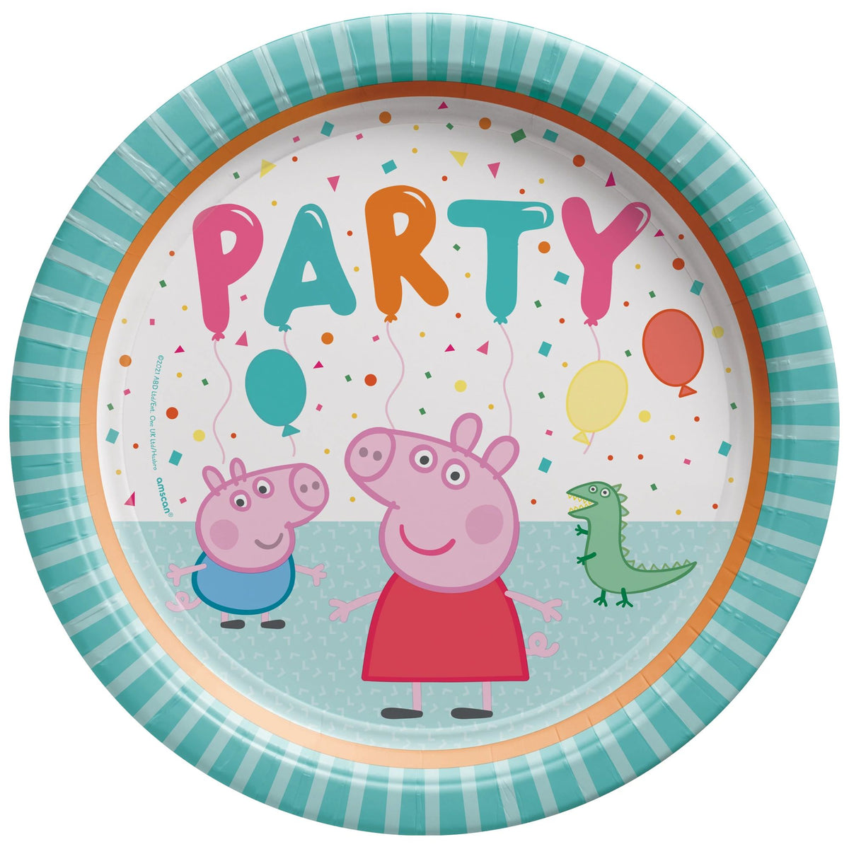 Amscan BIRTHDAY: JUVENILE Peppa Pig Confetti Party 9&quot; Round Plate