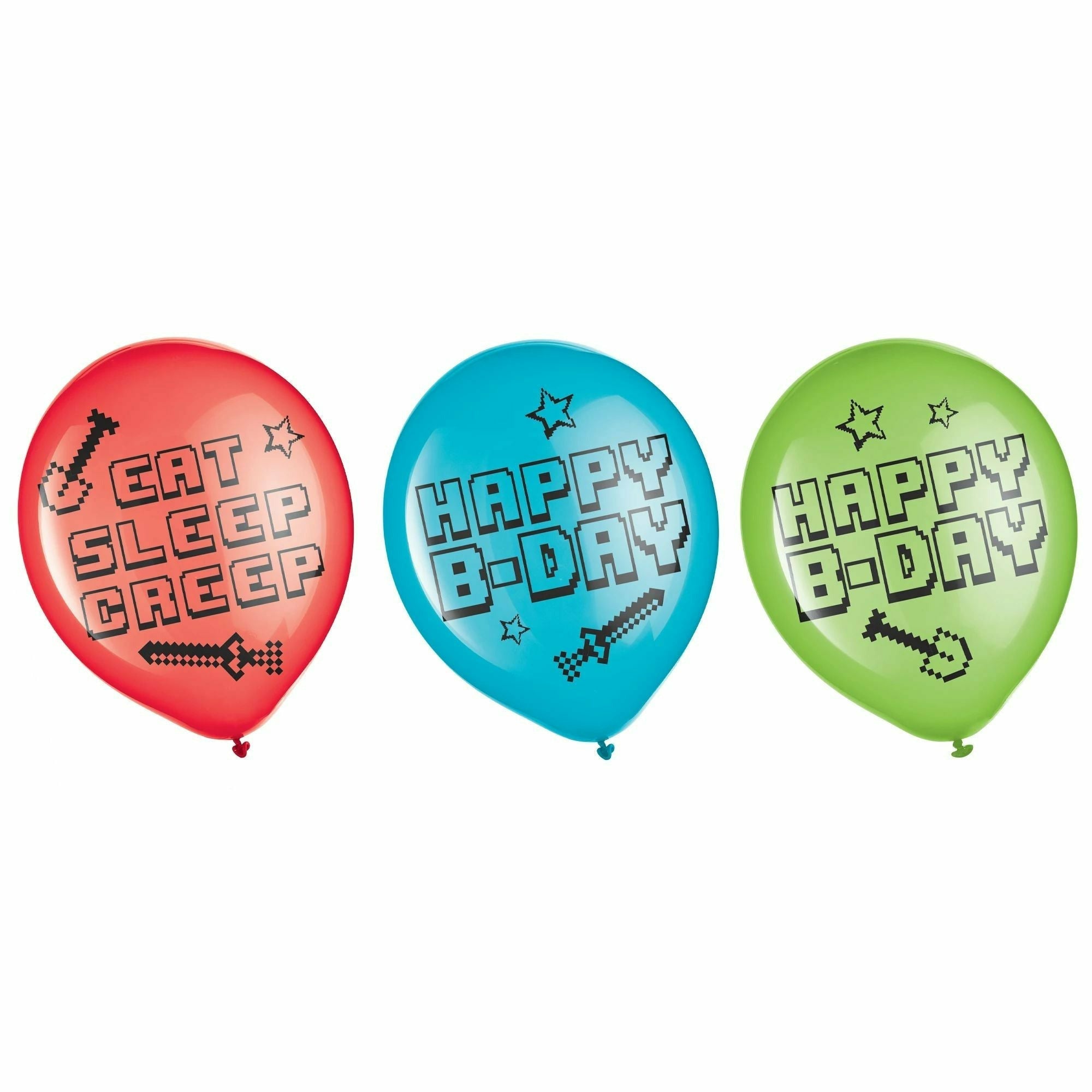 Amscan BIRTHDAY: JUVENILE Pixel Party Latex Balloons