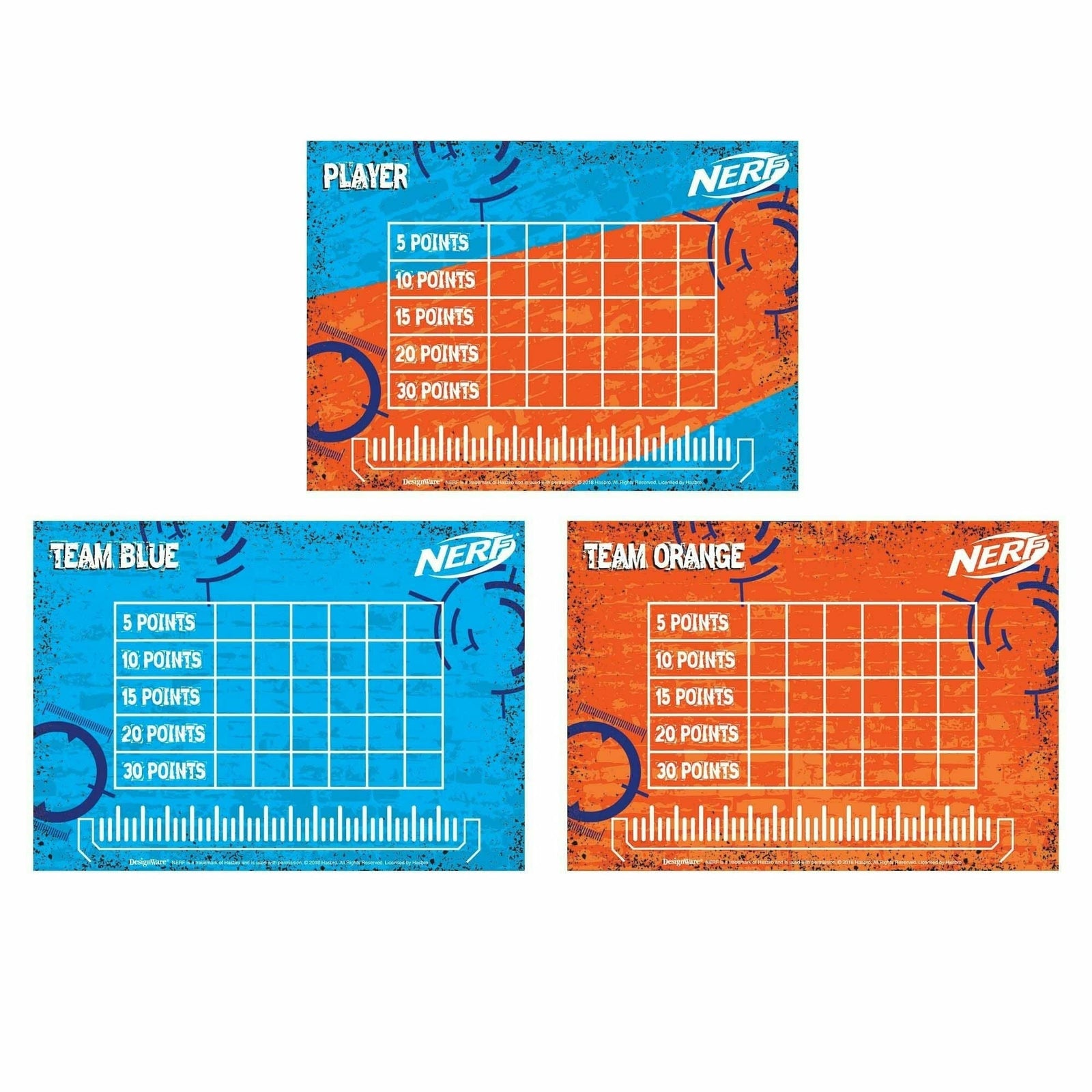 Amscan BIRTHDAY: JUVENILE score cards nerf