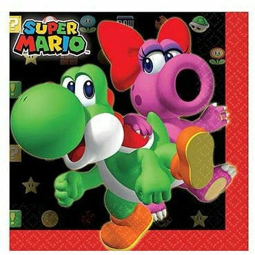 Amscan BIRTHDAY: JUVENILE Super Mario Beverage Napkins 16ct