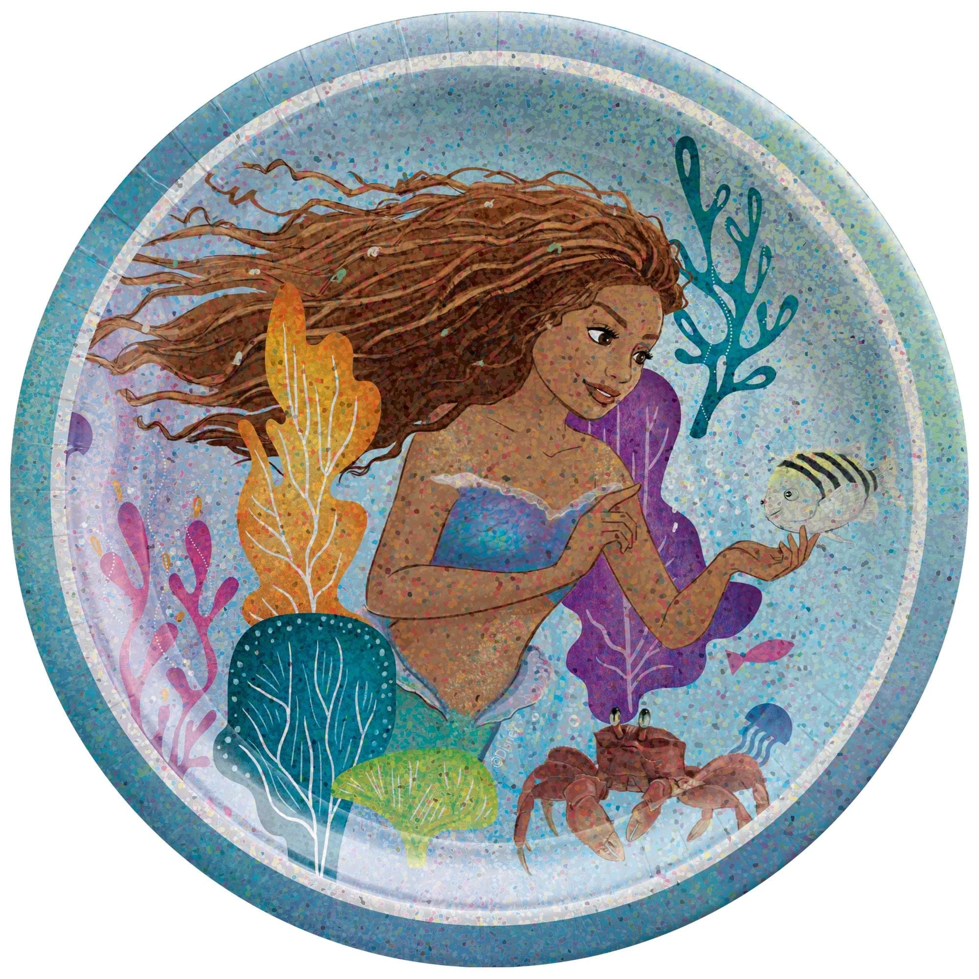 Amscan BIRTHDAY: JUVENILE The Little Mermaid Dessert Round Plates