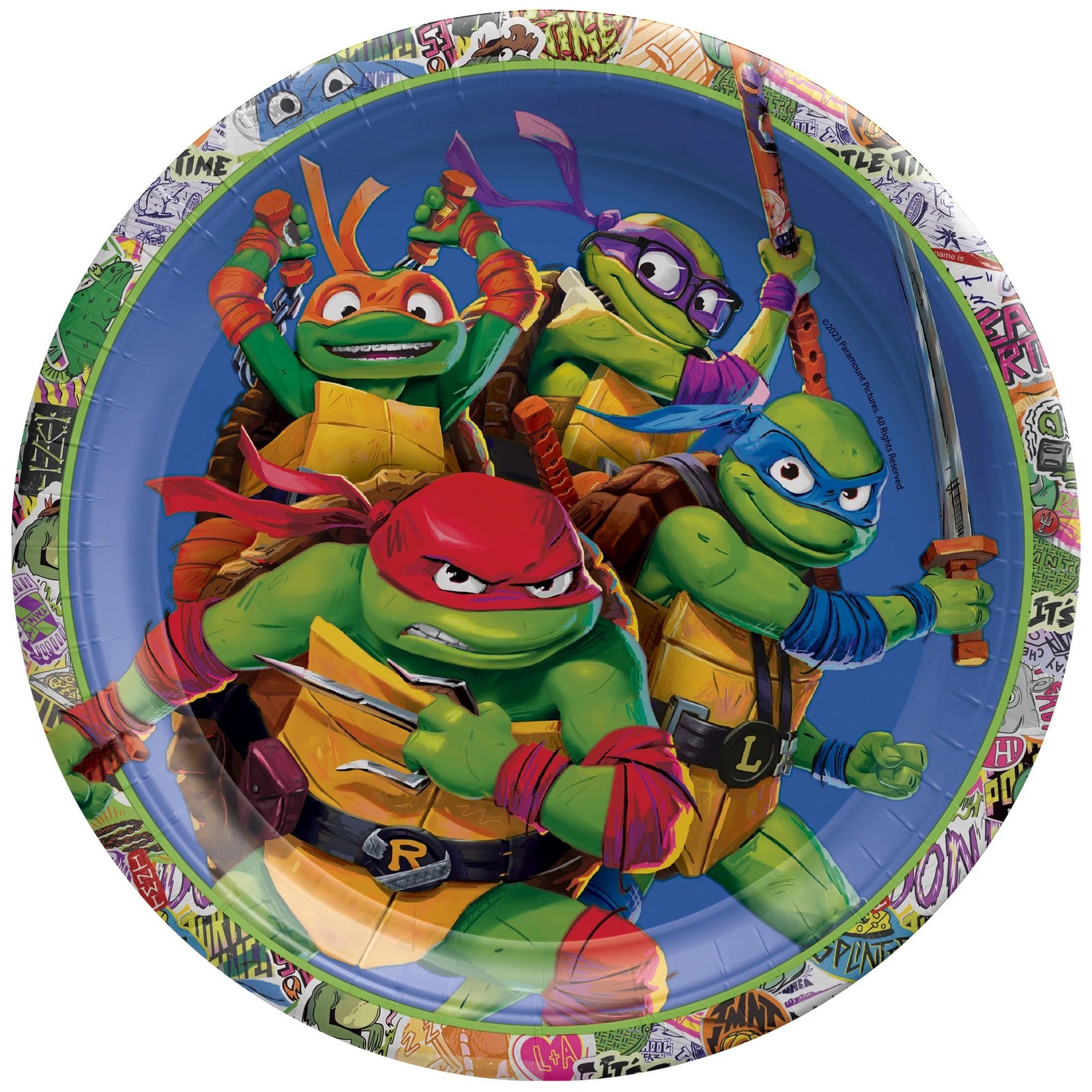 Amscan BIRTHDAY: JUVENILE TMNT: Mutant Mayhem 9" Plates