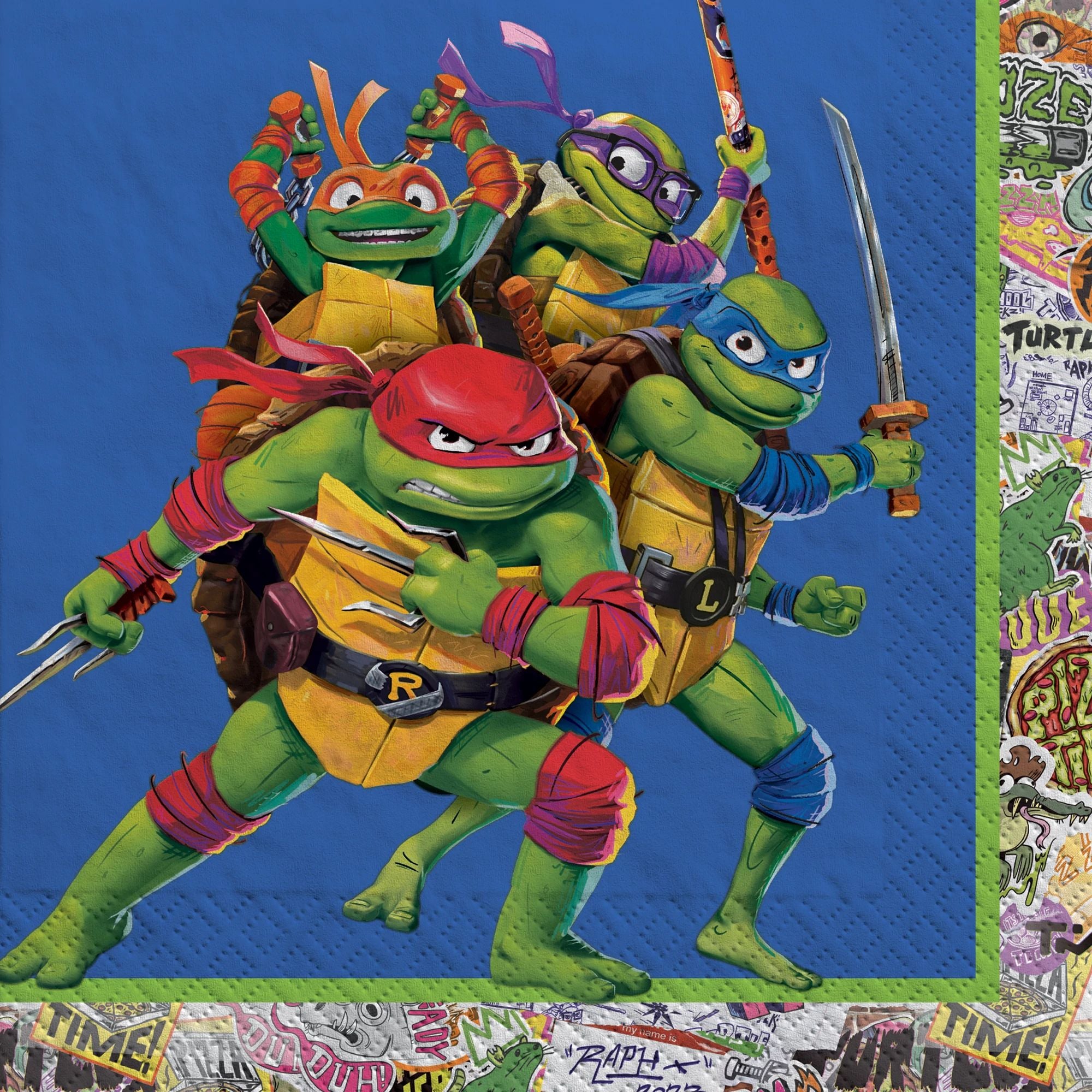 Amscan BIRTHDAY: JUVENILE TMNT: Mutant Mayhem Lunch Napkins