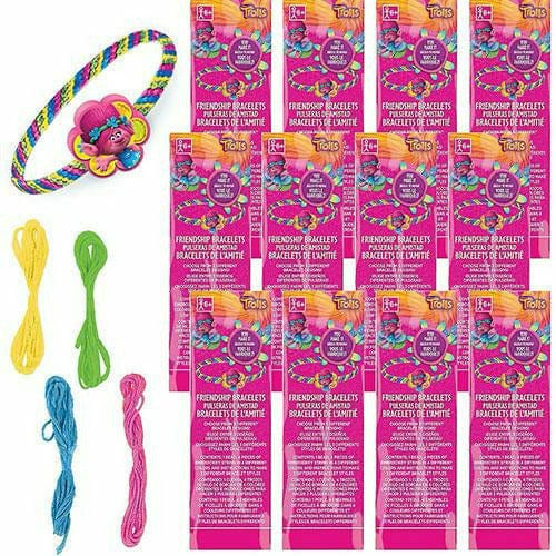 Amscan BIRTHDAY: JUVENILE Trolls Friendship Bracelet Kits 12ct