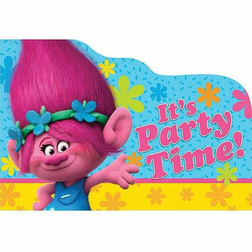 Amscan BIRTHDAY: JUVENILE Trolls Invitations 8ct