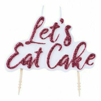 Amscan BIRTHDAY Let&#39;s Eat Cake Plaque Candle