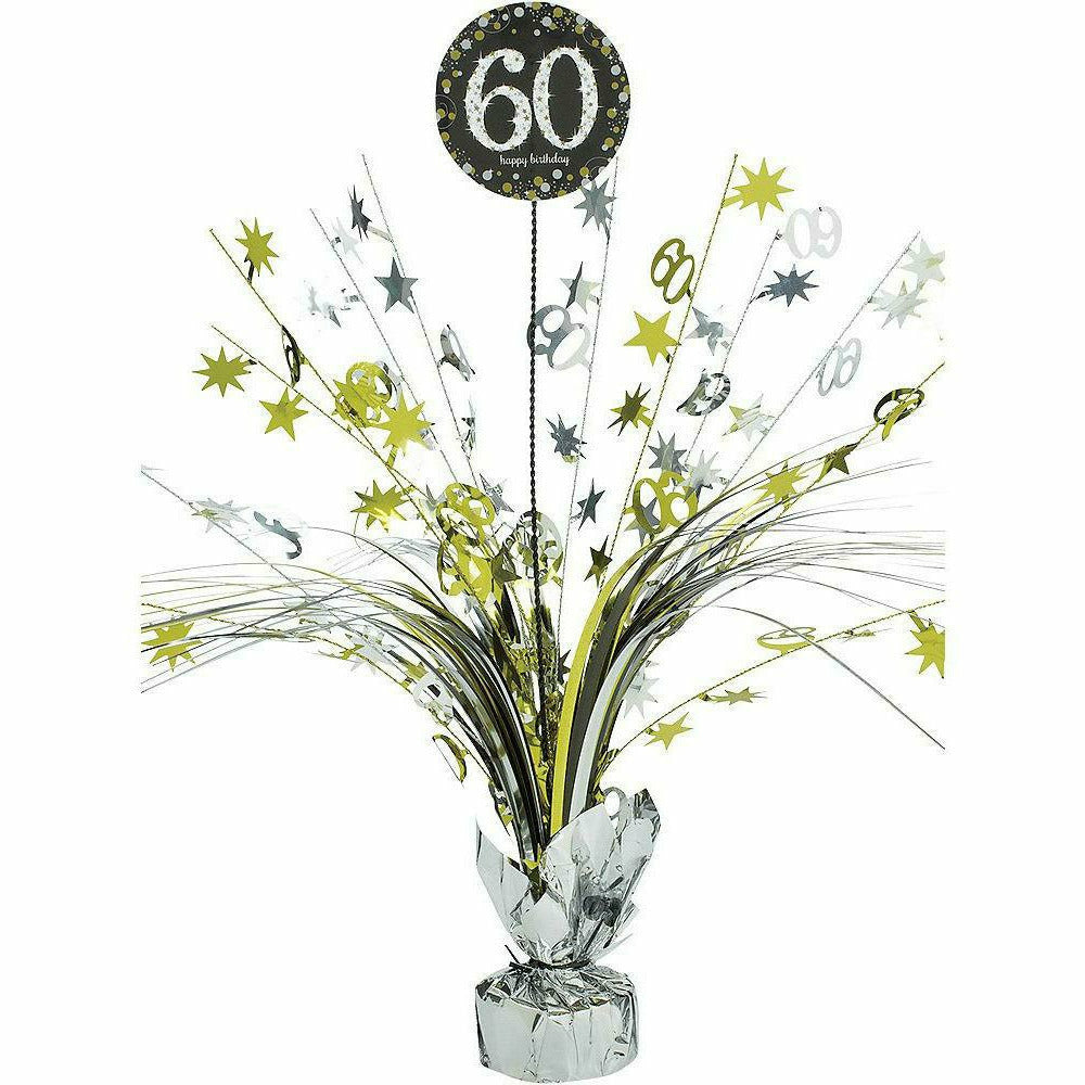 Amscan BIRTHDAY: OVER THE HILL 60th Birthday Spray Centerpiece - Sparkling Celebration