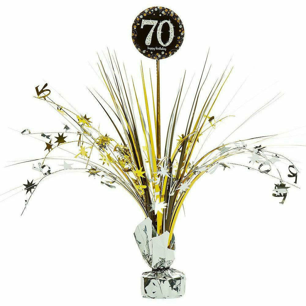 Amscan BIRTHDAY: OVER THE HILL 70th Birthday Spray Centerpiece - Sparkling Celebration