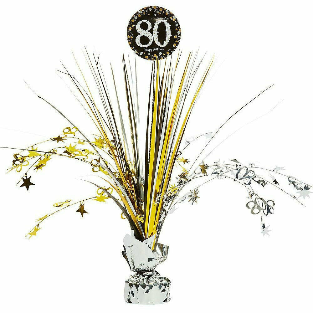 Amscan BIRTHDAY: OVER THE HILL 80th Birthday Spray Centerpiece - Sparkling Celebration