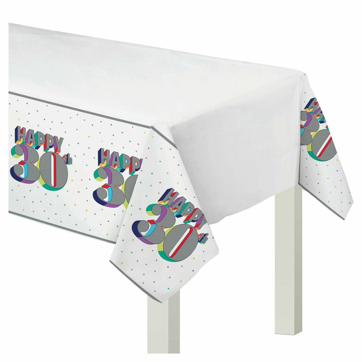 Amscan BIRTHDAY: OVER THE HILL Here&#39;s To 30 Plastic Table Cover