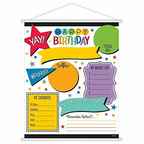 Amscan BIRTHDAY: OVER THE HILL Rainbow Birthday Milestone Scroll