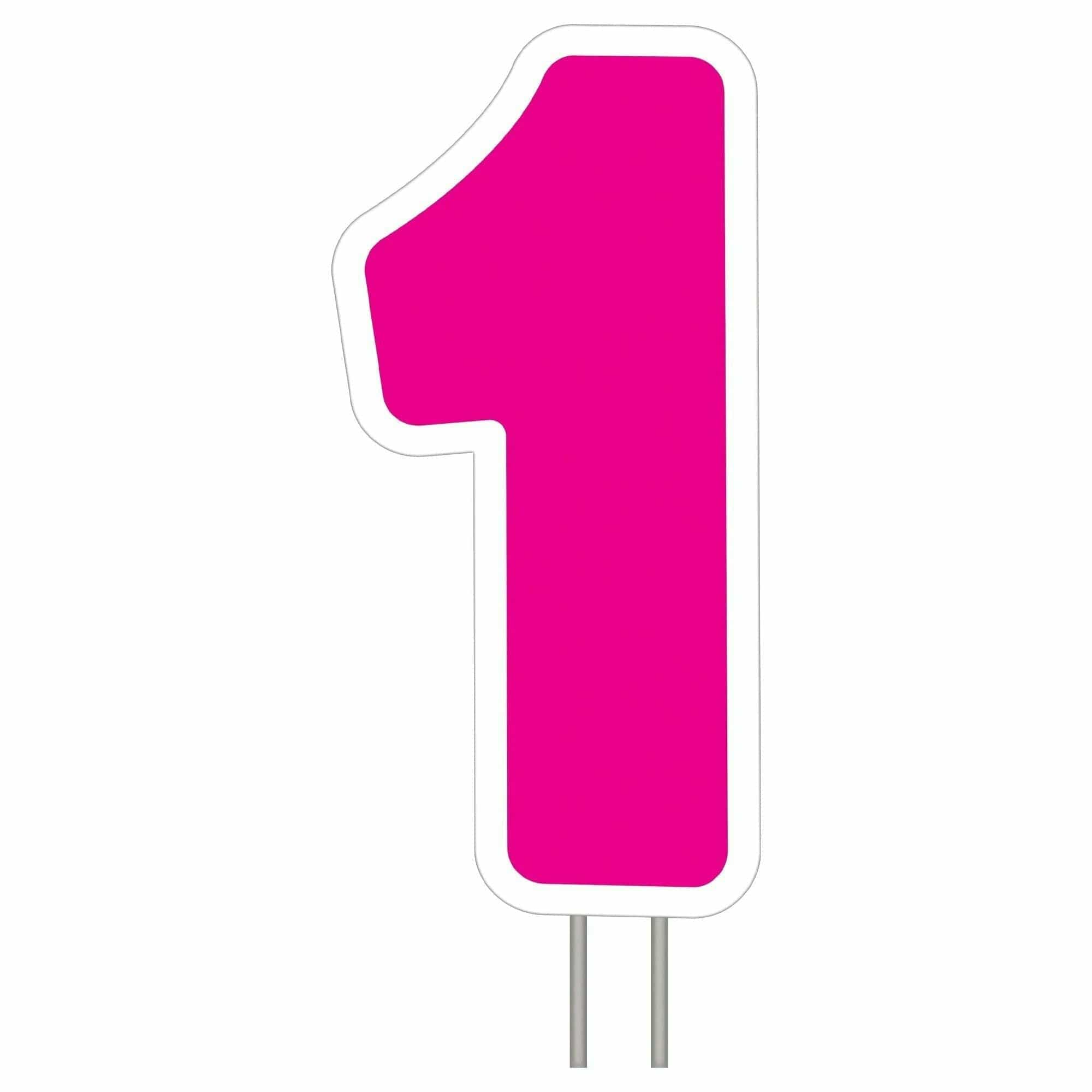 Amscan BIRTHDAY Pink Number 1 Yard Sign