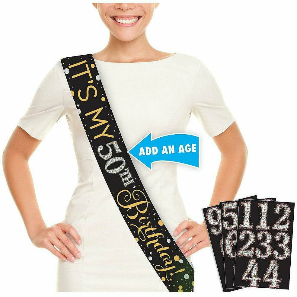 Amscan BIRTHDAY Sparkling Celebration Birthday Sash Kit