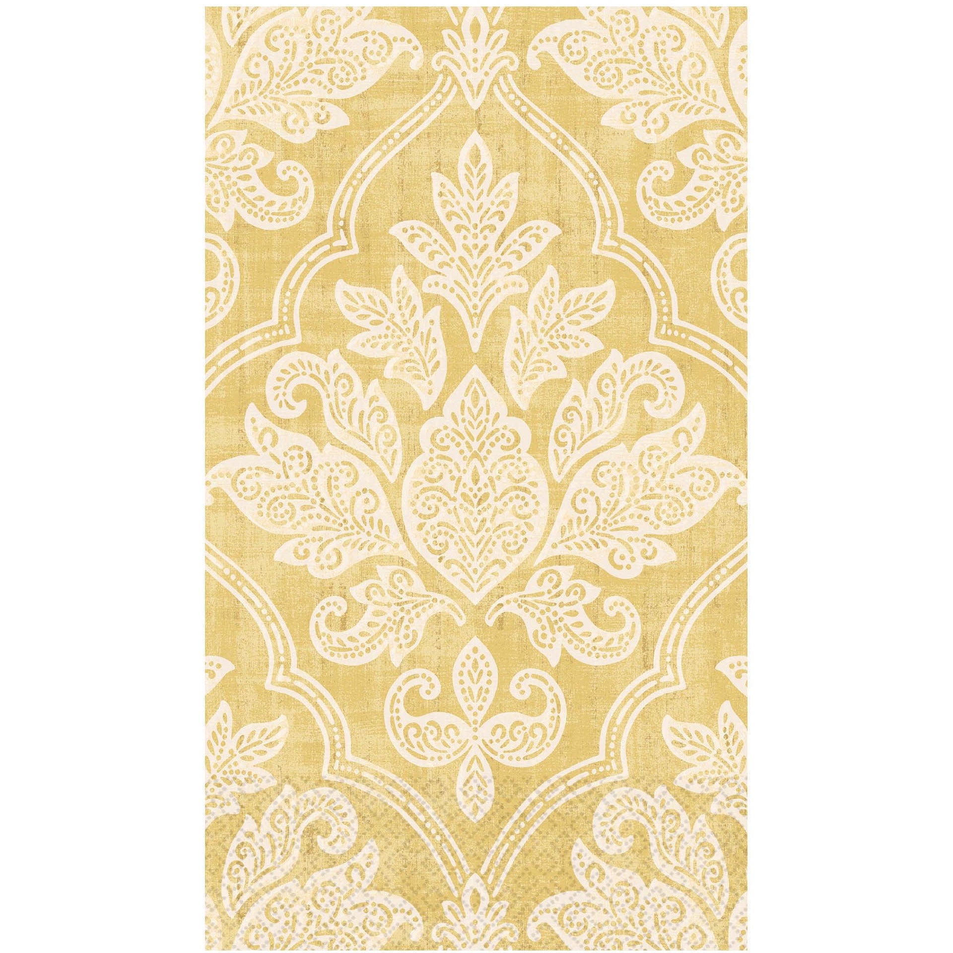 Amscan BOUTIQUE NAPKINS Gold Damask Guest Towels