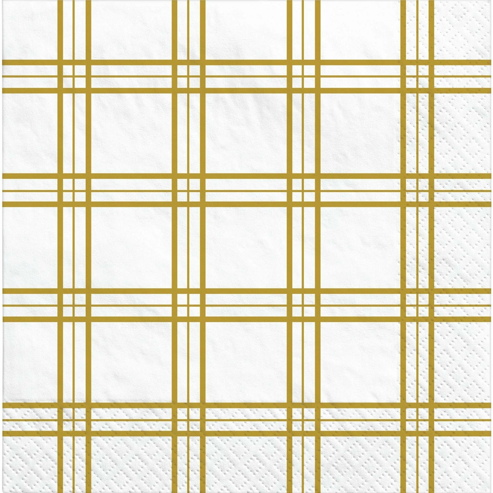 Amscan BOUTIQUE NAPKINS Gold Motifs Beverage Napkins