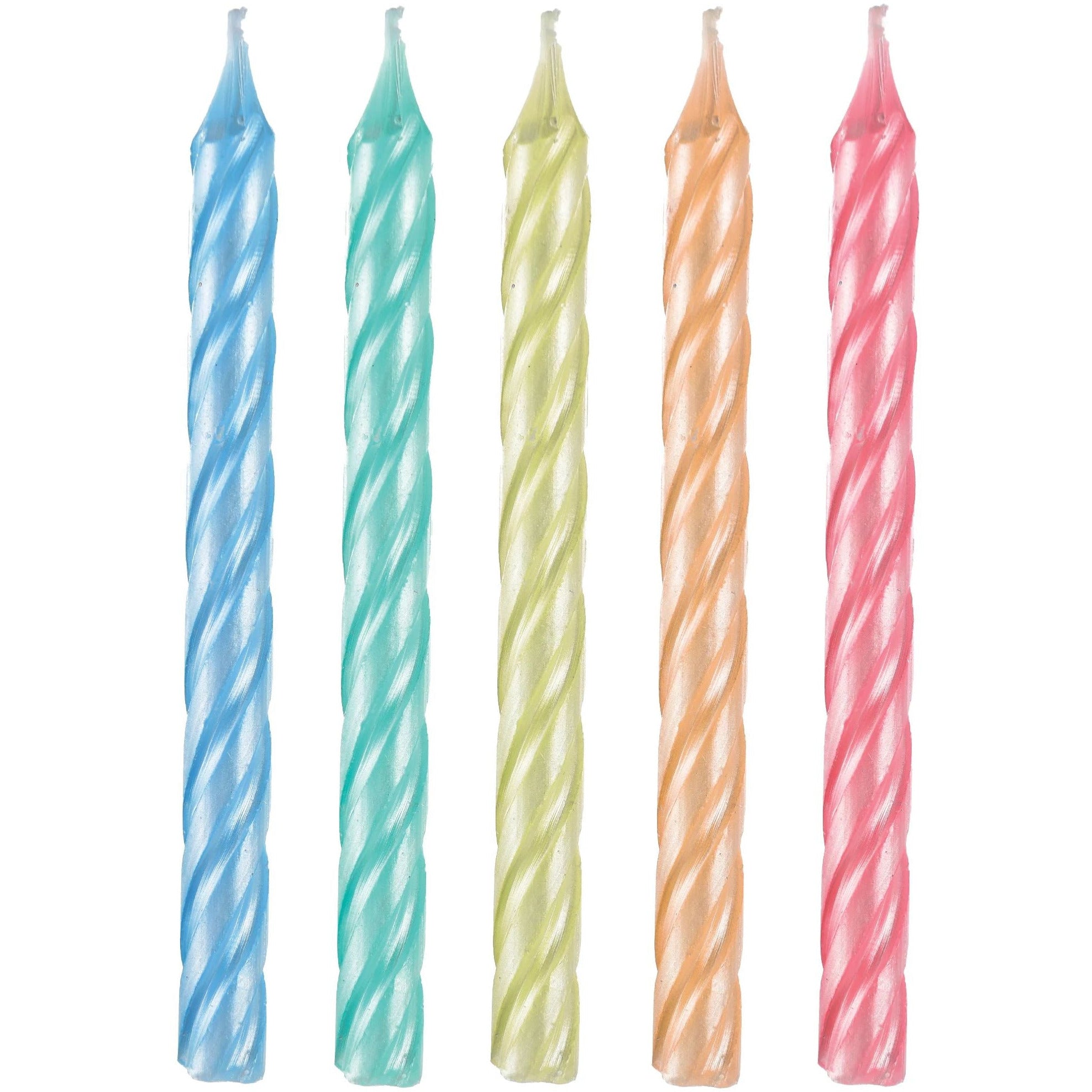 Amscan CANDLES Pastel Pearlized Spiral Candles