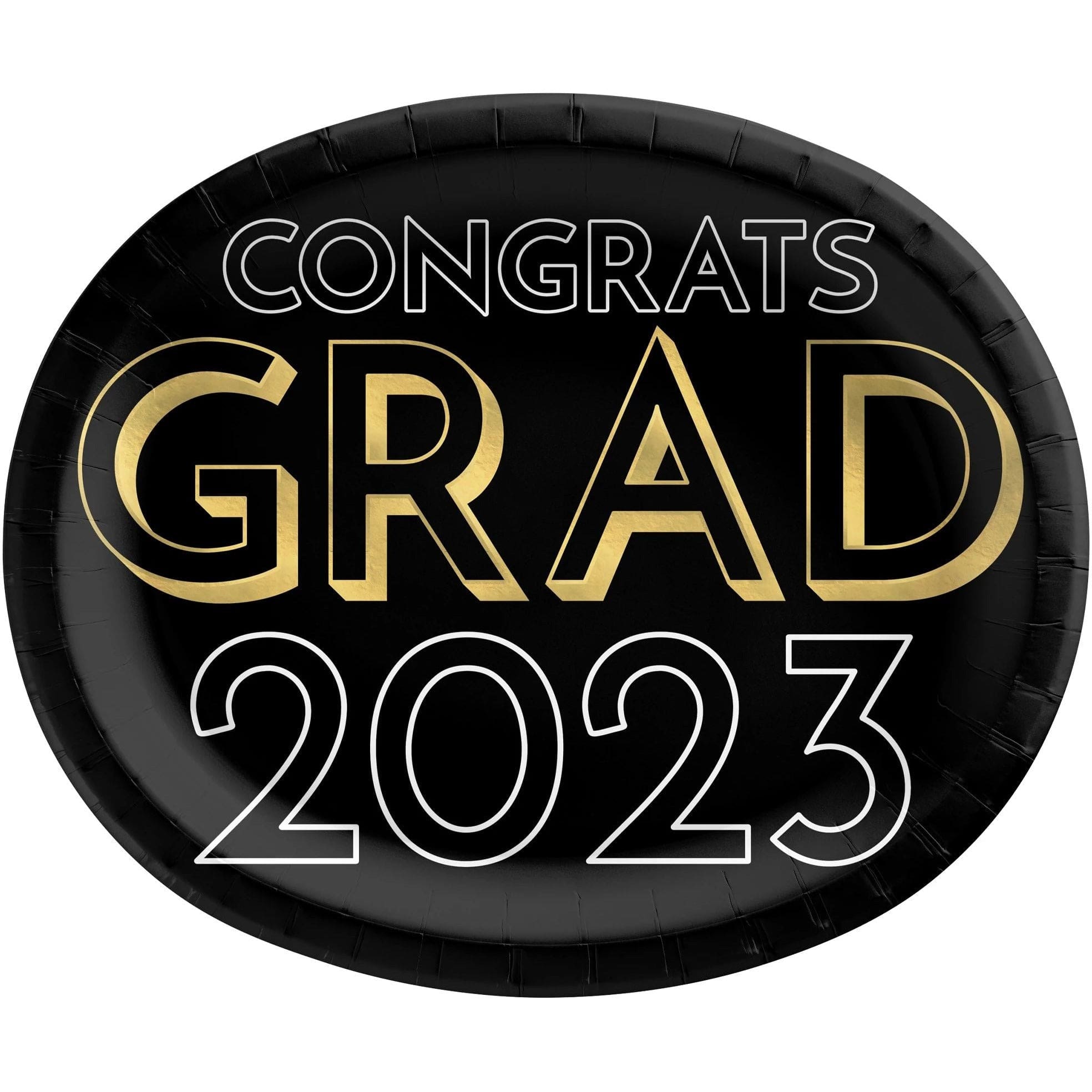 Amscan Celebrate The Grad 2023 Oval 12" Plates