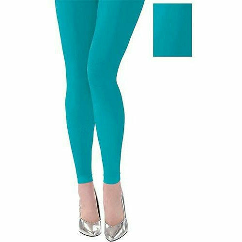 Amscan COSTUMES: ACCESSORIES Adult Standard Adult - Turquoise Footless Tights