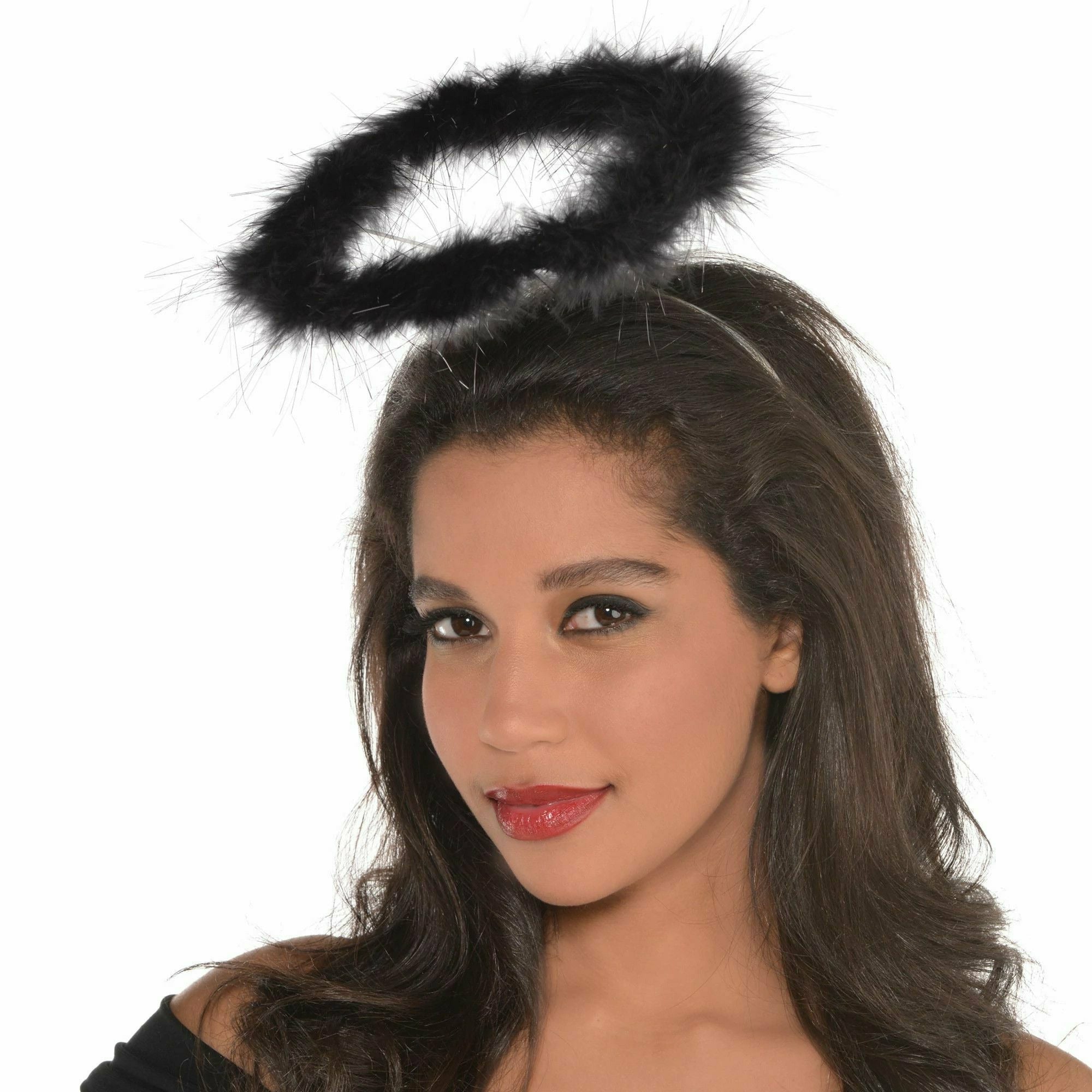 Amscan COSTUMES: ACCESSORIES Black Marabou Halo - Standard