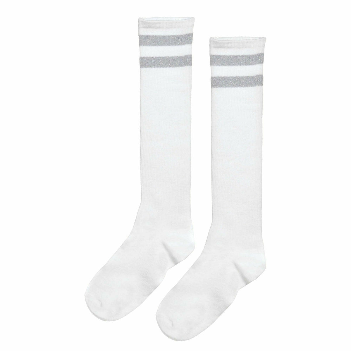 Amscan COSTUMES: ACCESSORIES Silver Stipe Knee Socks