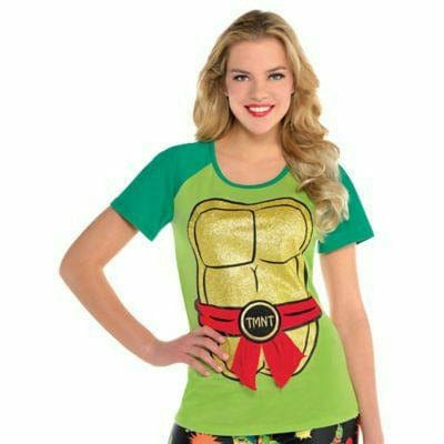 Amscan COSTUMES Adult S/M Adult Women&#39;s Teenage Mutant Ninja Turtles Fitted T-Shirt