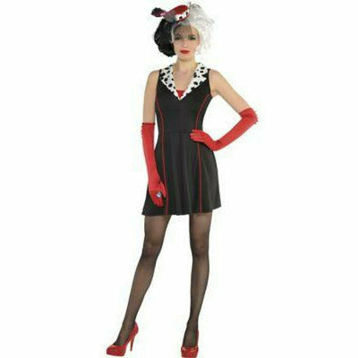 Amscan COSTUMES Adult Women&#39;s Cruella De Vil Dress - 101 Dalmatians