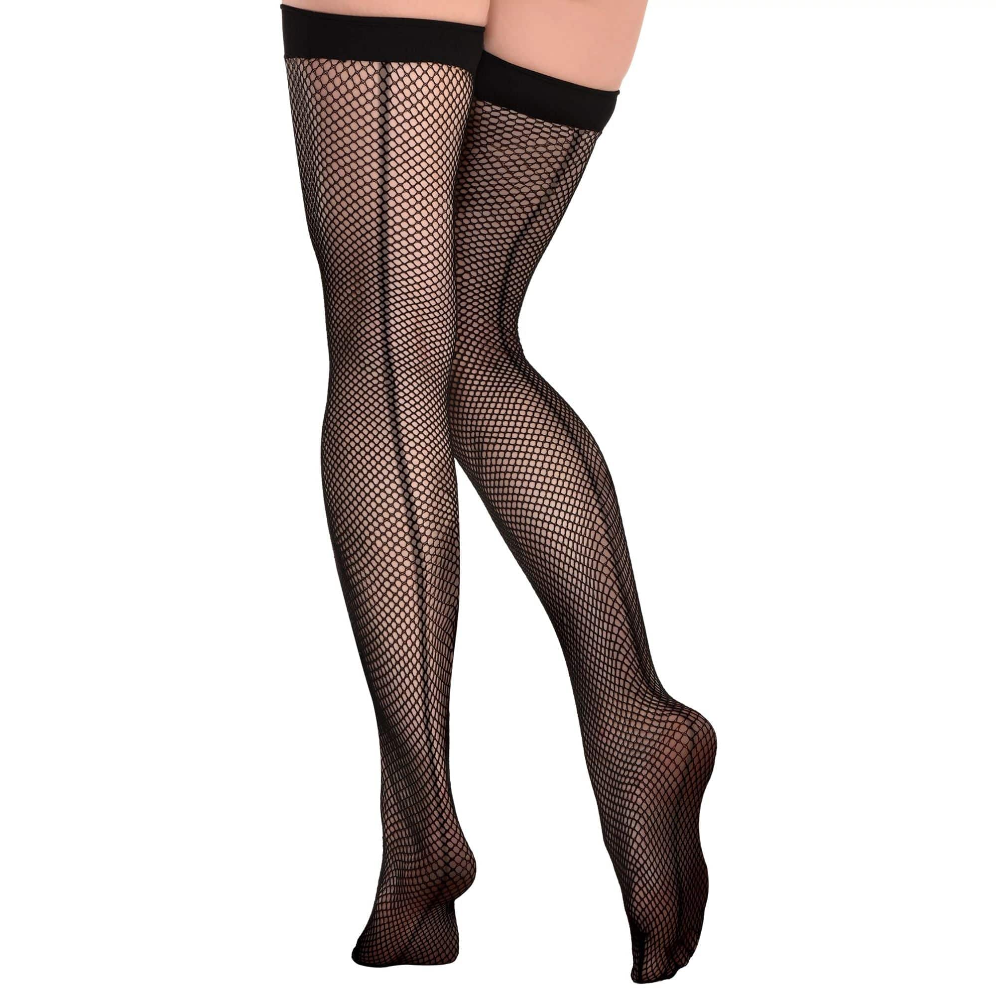 Amscan COSTUMES Fishnet With Back Seam Thigh Highs