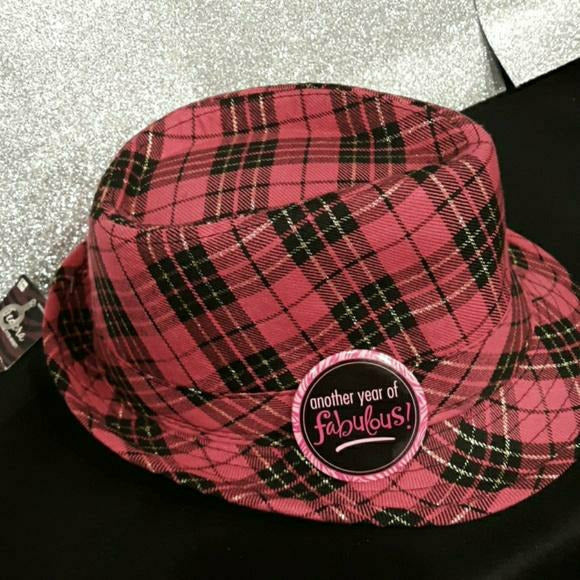 Amscan COSTUMES: HATS Pink Plaid Fedora