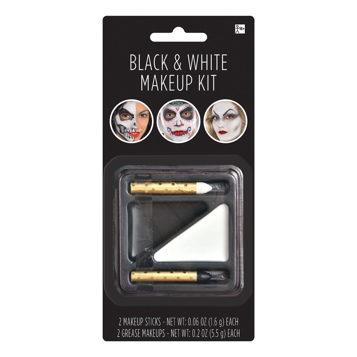 Amscan COSTUMES: MAKE-UP Black &amp; White Makeup Kit