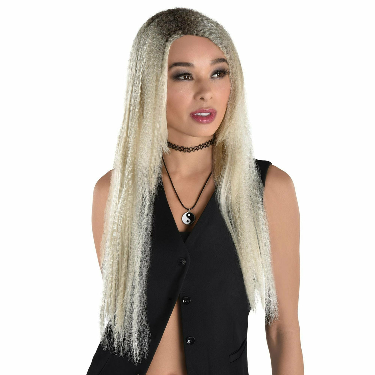 Amscan COSTUMES: WIGS 90&#39;s Crimped Platinum Blonde Big Hair Wig