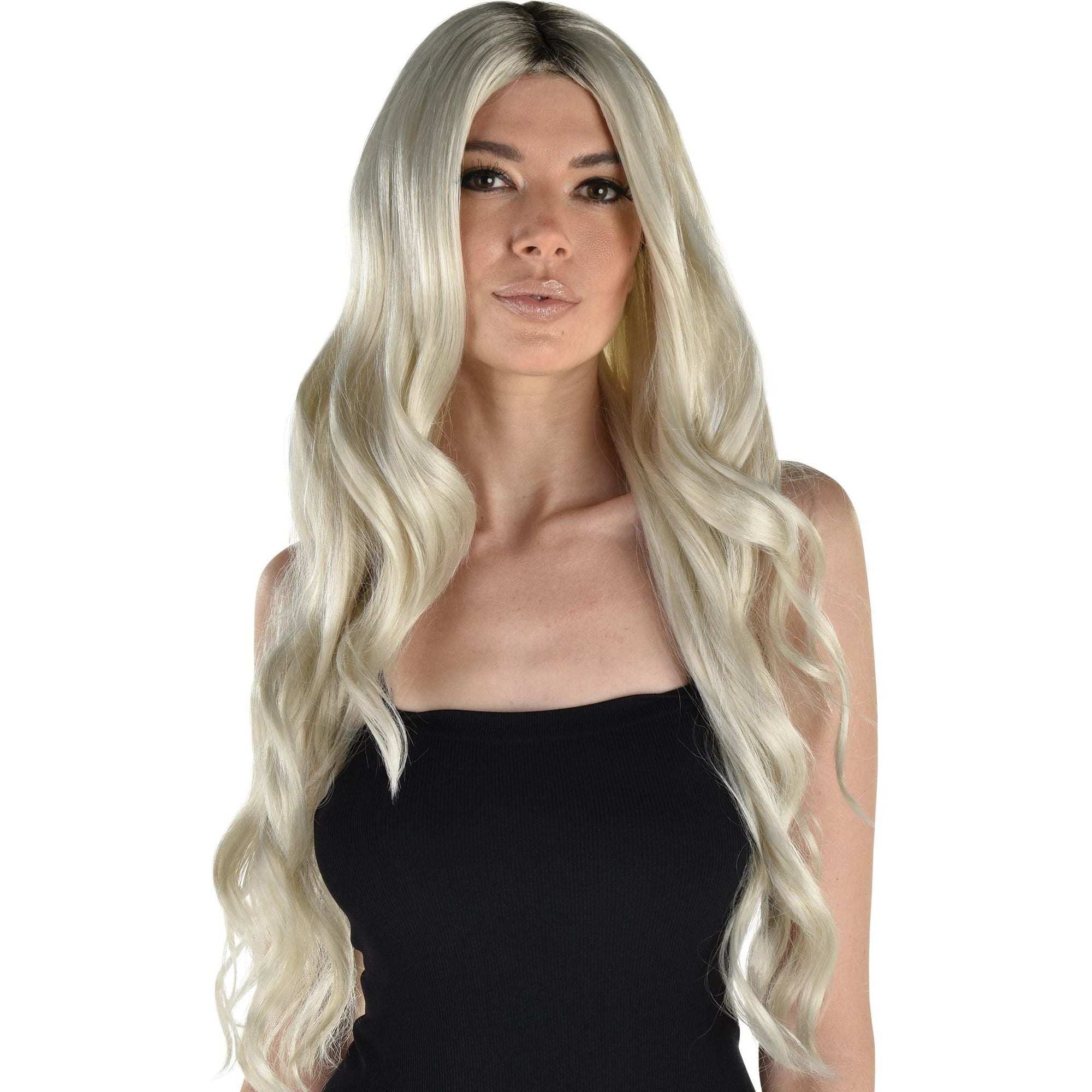 Amscan COSTUMES: WIGS Bleach Blonde Dark Root Wig - Adult