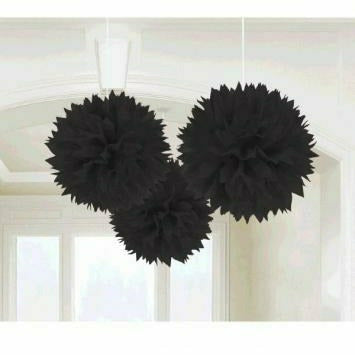 Amscan DECORATIONS BLACK FLUFFY DECORATION