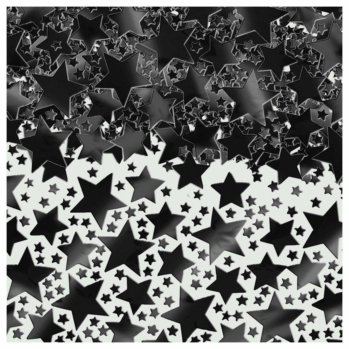 Amscan DECORATIONS Black Metallic Star Confetti