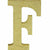 Amscan DECORATIONS Glitter Gold Letter F Sign