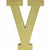 Amscan DECORATIONS Glitter Gold Letter V Sign