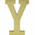 Amscan DECORATIONS Glitter Gold Letter Y Sign