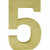 Amscan DECORATIONS Glitter Gold Number 5 Sign