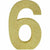 Amscan DECORATIONS Glitter Gold Number 6 Sign