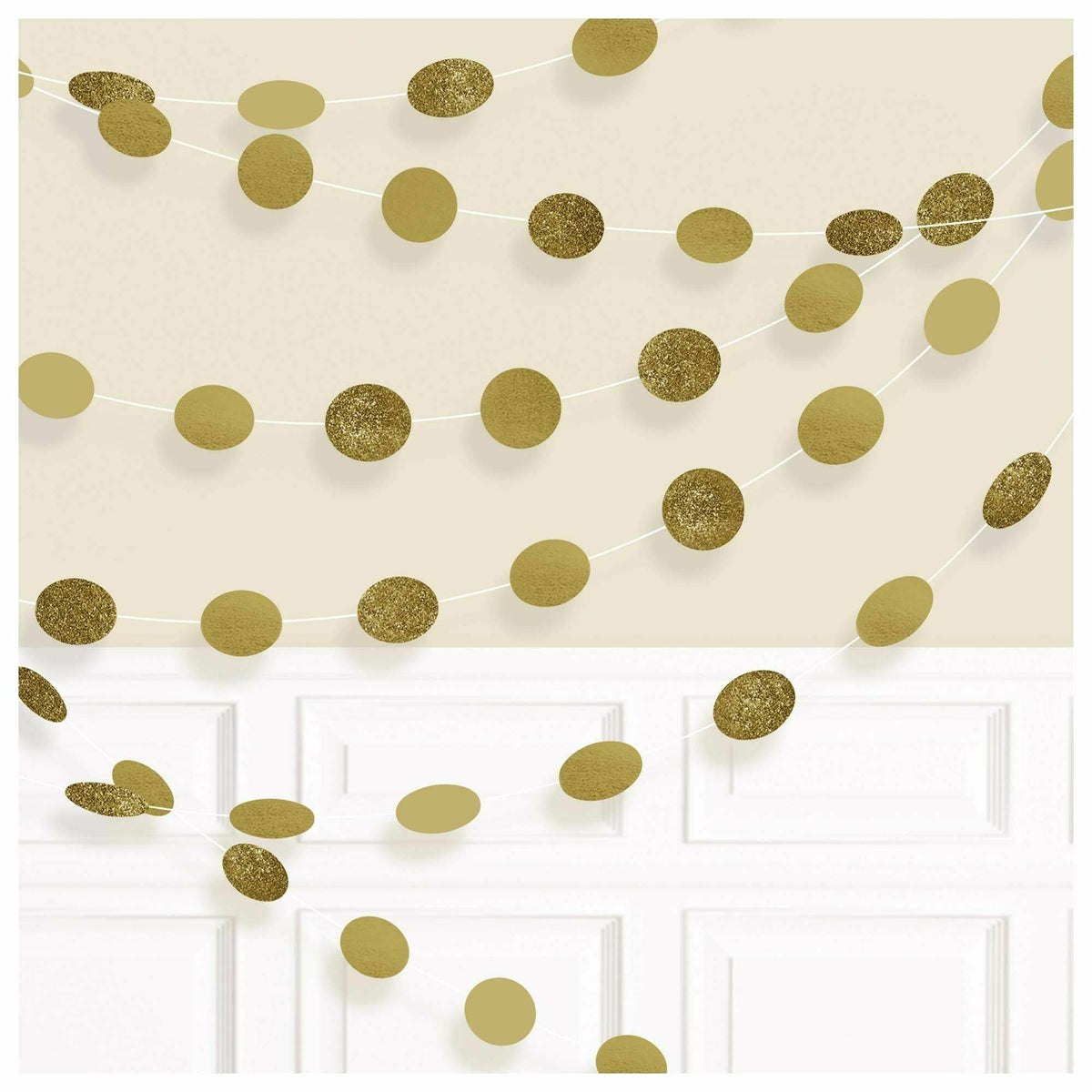 Amscan DECORATIONS GOLD DOT GARLAND