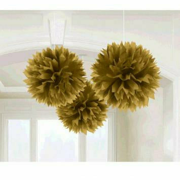 Amscan DECORATIONS GOLD FLUFFY DECOR