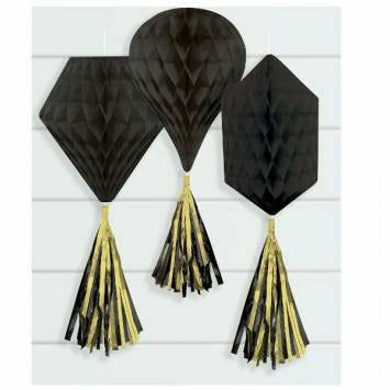 Amscan DECORATIONS HC MINI W/ BLACK AND GOLD