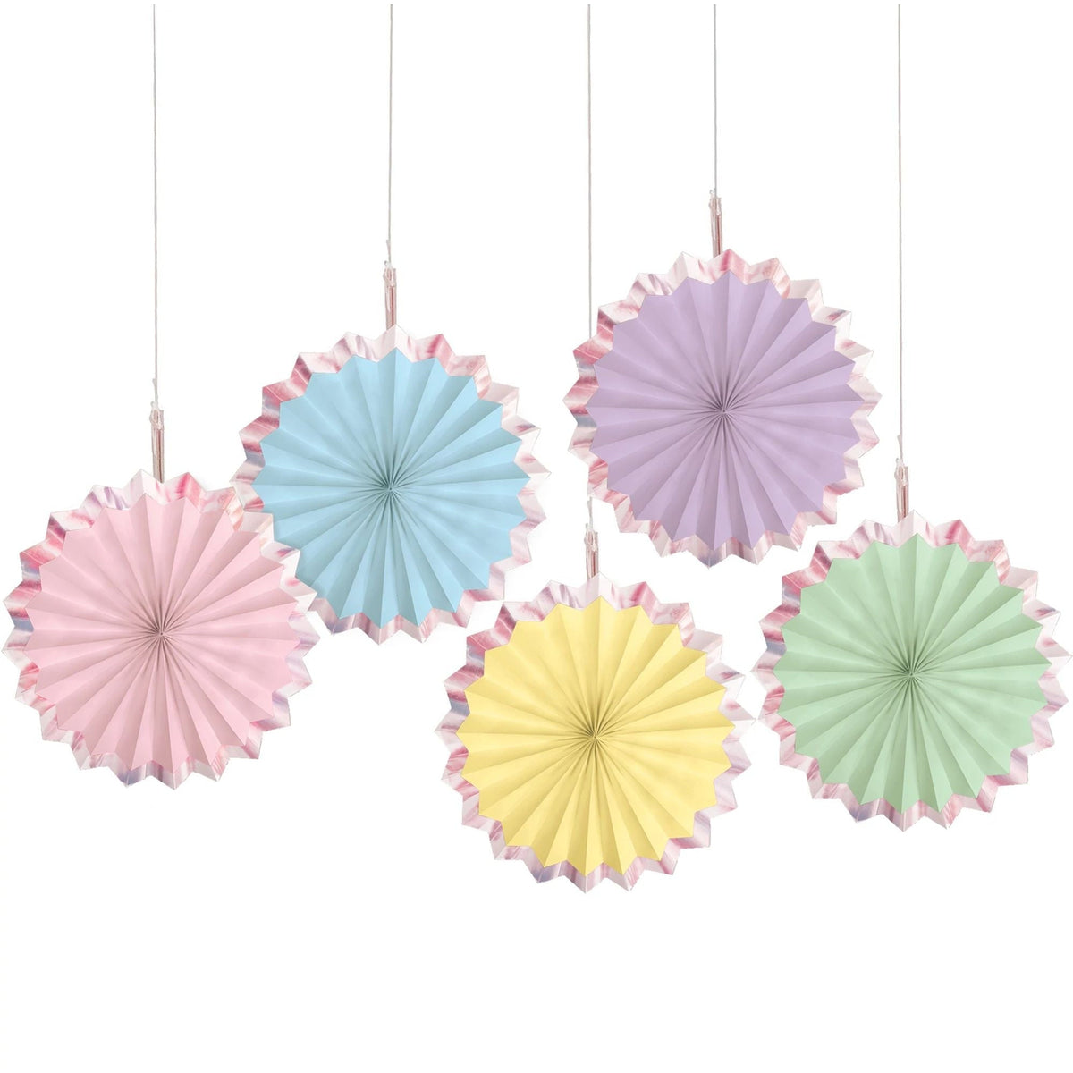 Amscan DECORATIONS Hot Stamp Paper Fans Pastel