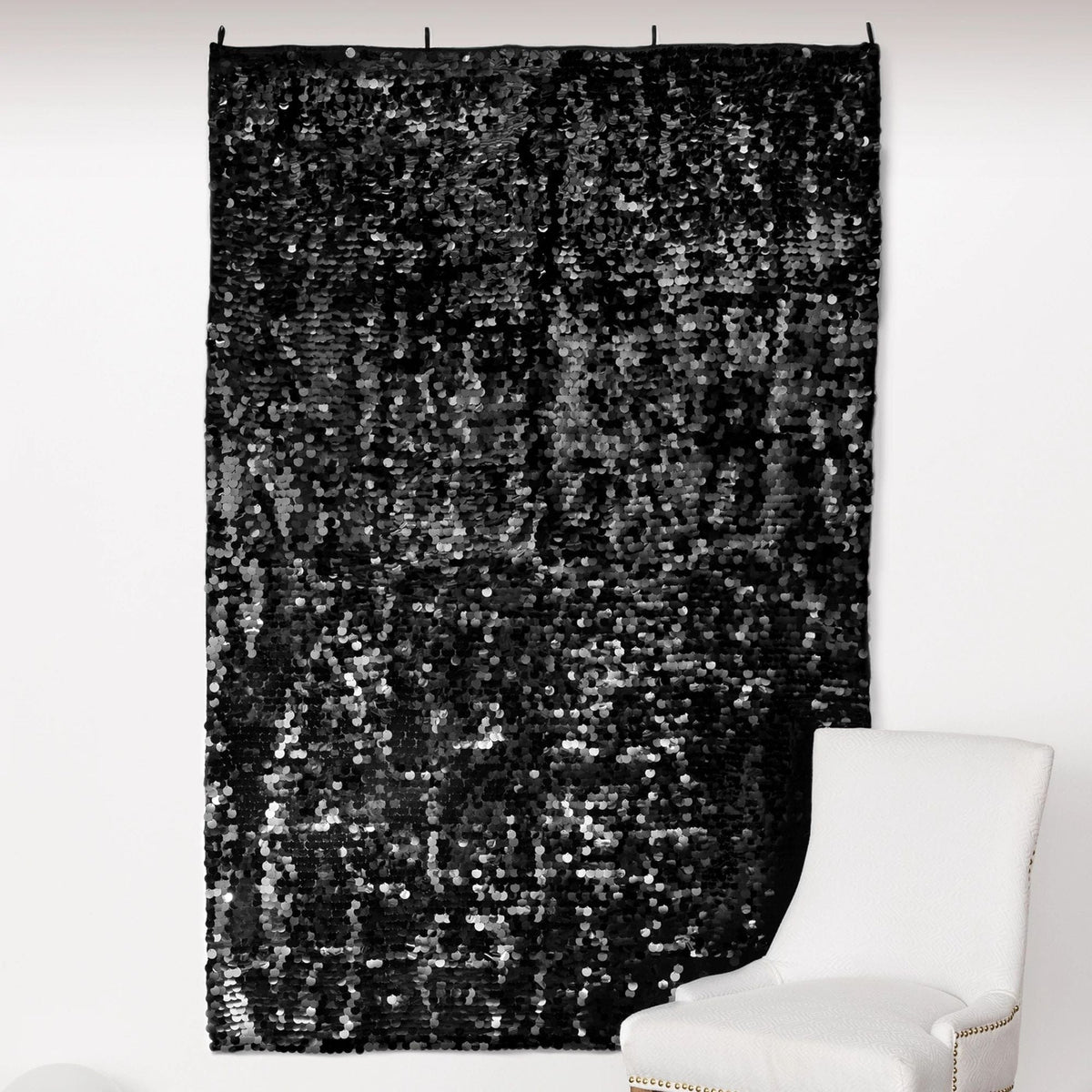 Amscan DECORATIONS Sequin Backdrop - Black