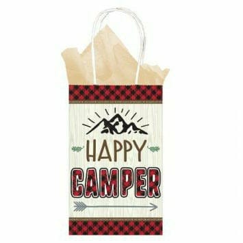 Amscan GIFT WRAP KRAFT BAG LUMBERJACK