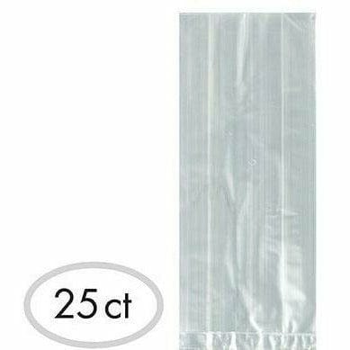 Amscan GIFT WRAP Medium CLEAR Plastic Treat Bags 25ct