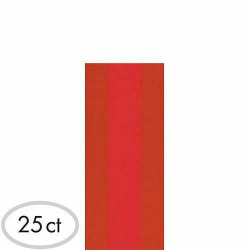 Amscan GIFT WRAP Medium Red Plastic Treat Bags 25ct