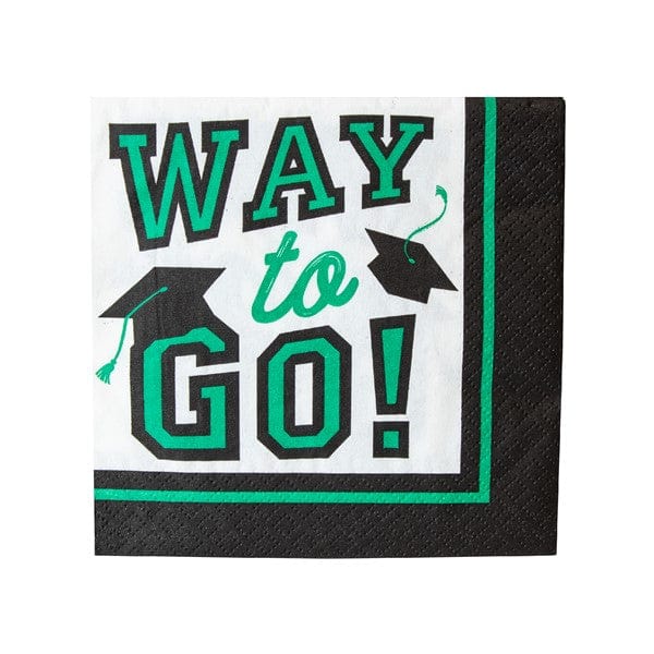 Amscan Green Graduation Beverage Napkins